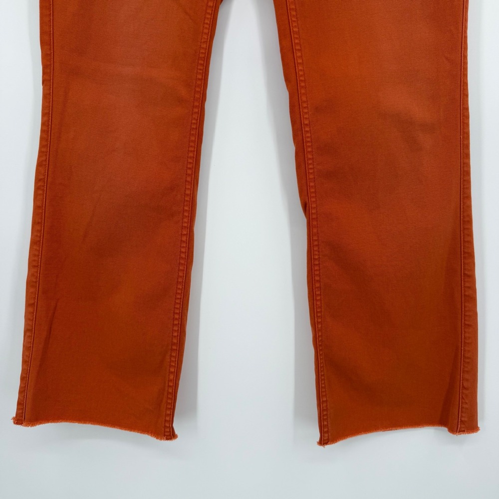 Pilcro and the Letterpress Orange Utility Straight Leg Raw Hem Pants Size 26 - Picture 5 of 10